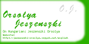 orsolya jeszenszki business card
